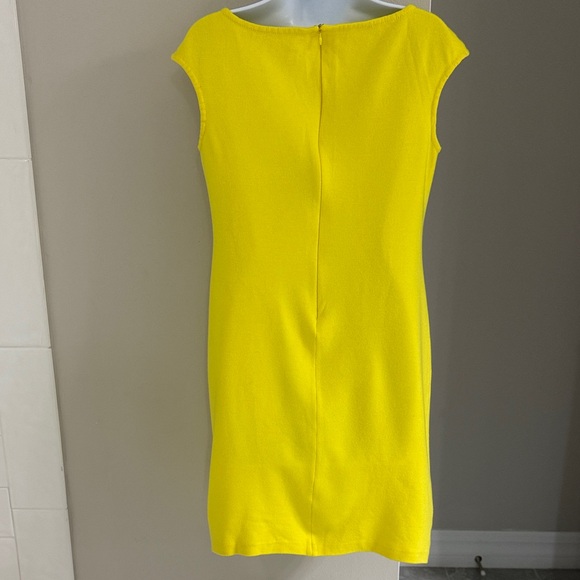 St. John Bright Yellow Asymmetrical Dress - Picture 7 of 15